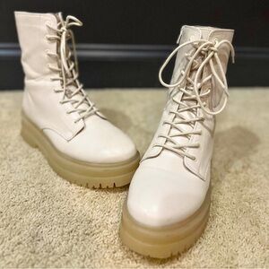 Lace Up Combat Boots with Platform